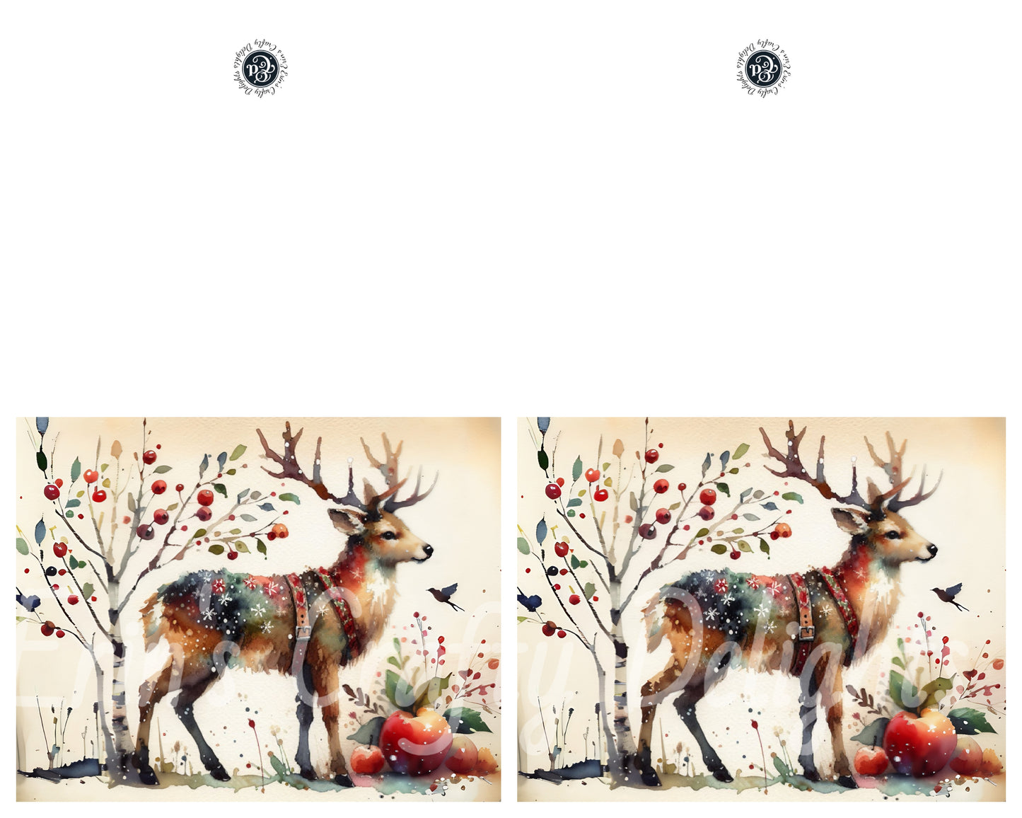 1 Winter's Touch Deer Christmas Card