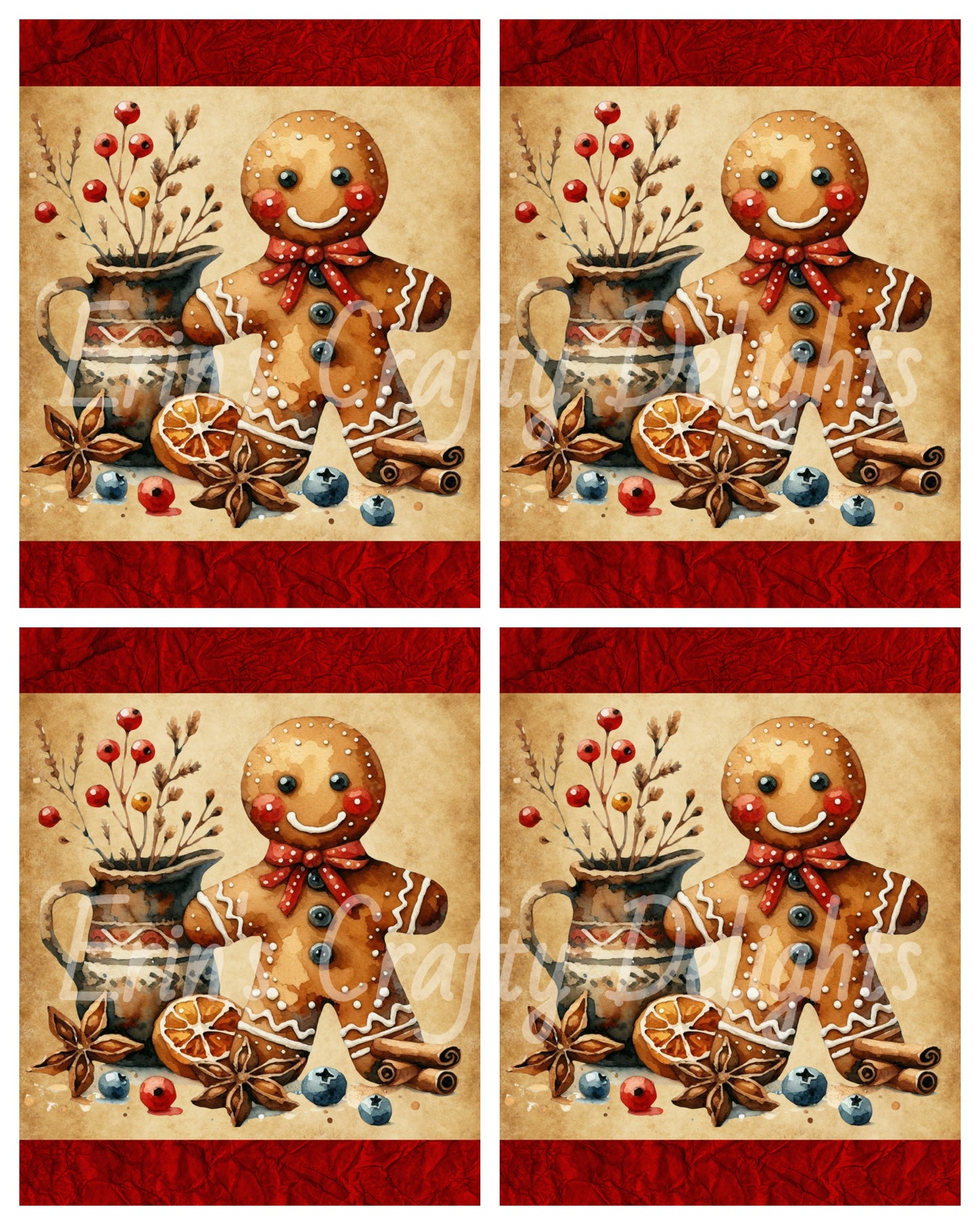 1 Rustic Gingerbread Man