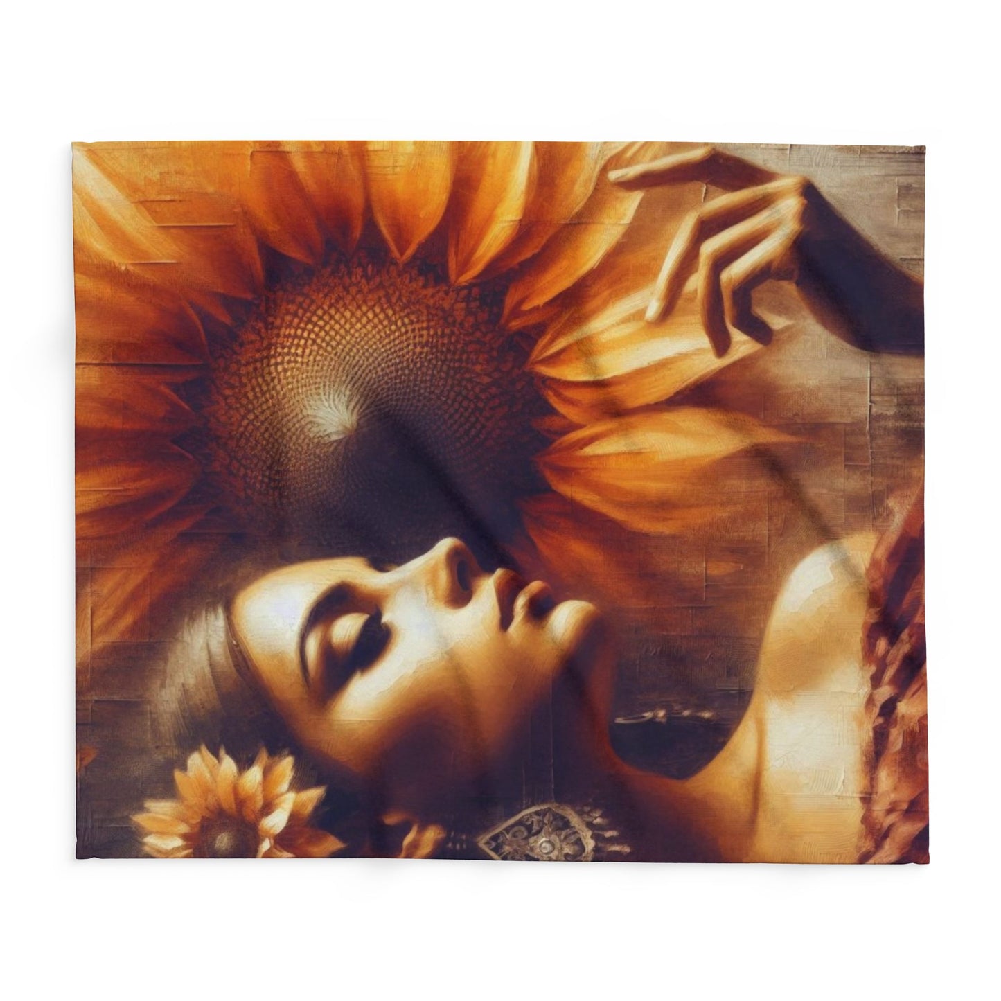 Fleece Blanket - Poetic Sunflower Design