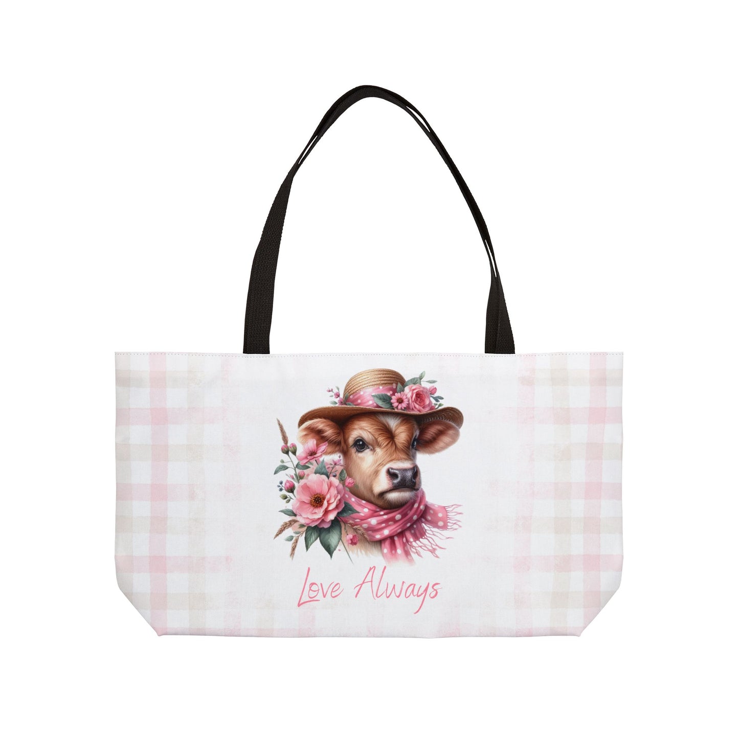 Weekender Tote Bag - Love Always Dressed Up Cow Design