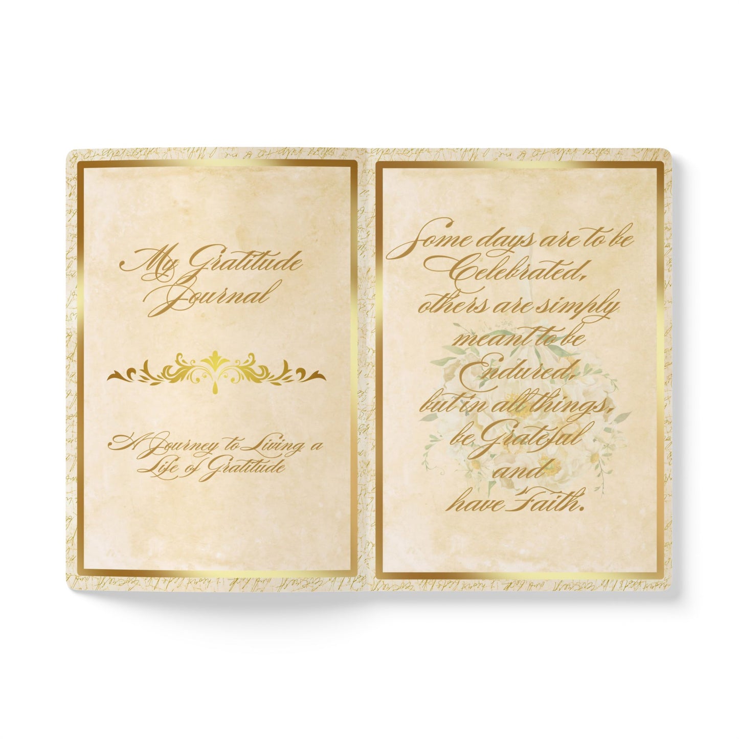 Soft Journal with Inside Prints - Golden Angels of Gratitude