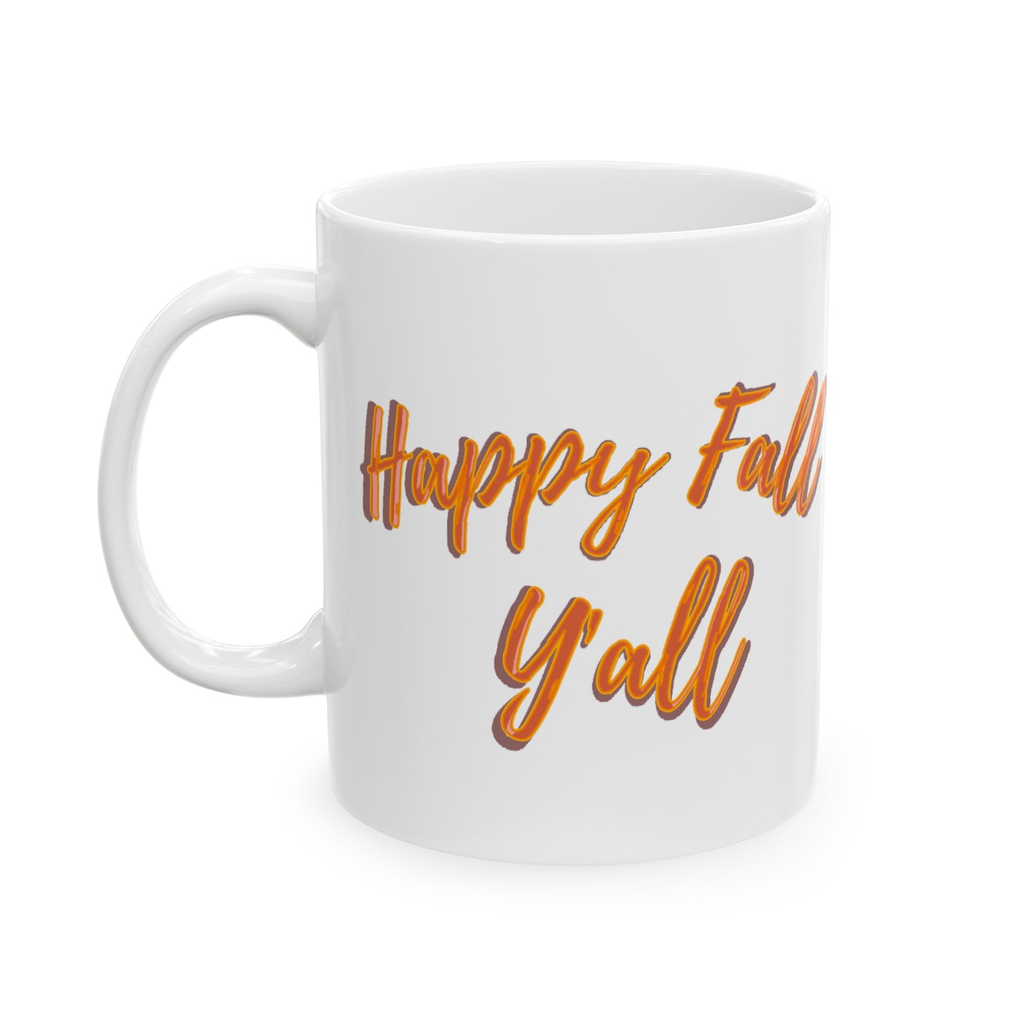 Happy Fall Y'all Cow Ceramic Mug, (11oz, 15oz)