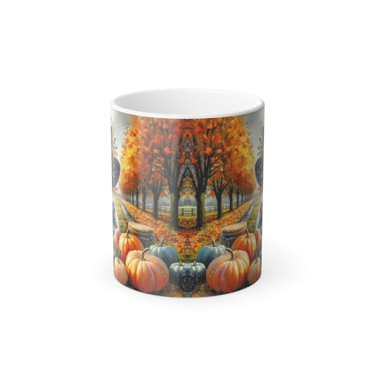 Autumn Cow Color Morphing Mug, 11oz