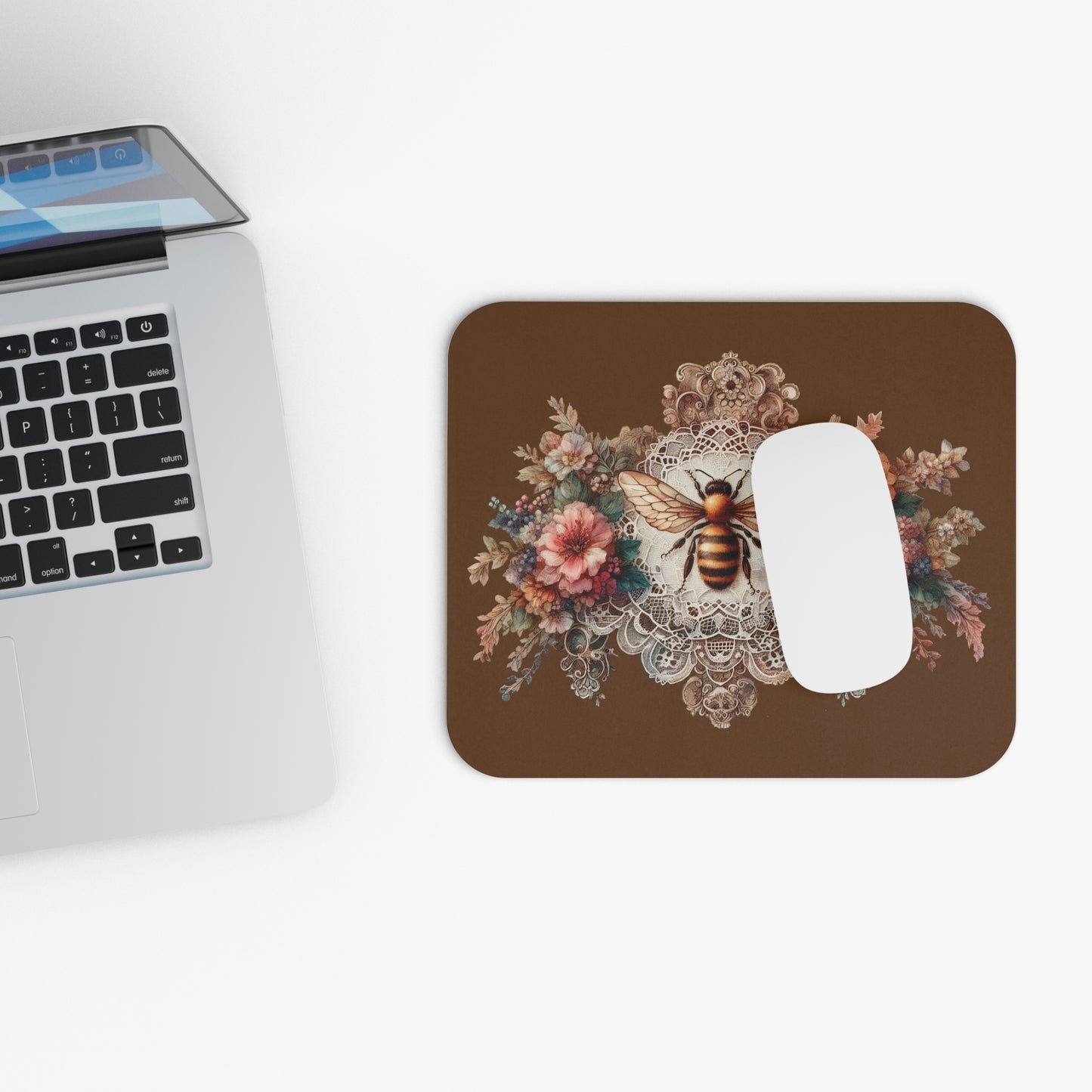 Victorian Lace Bee Mouse Pad (Rectangle)