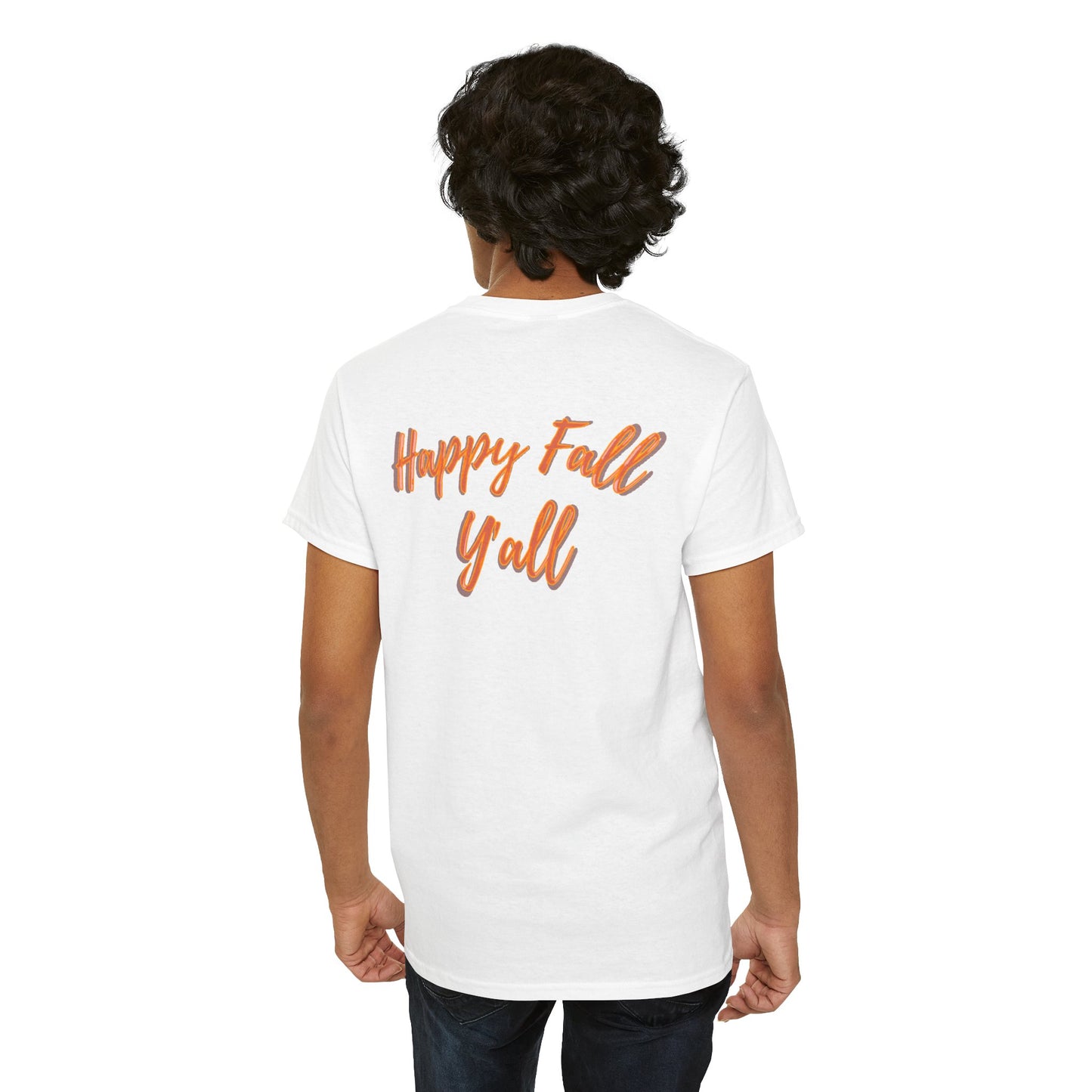 Happy Fall Y'all Cow Unisex Heavy Cotton Tee