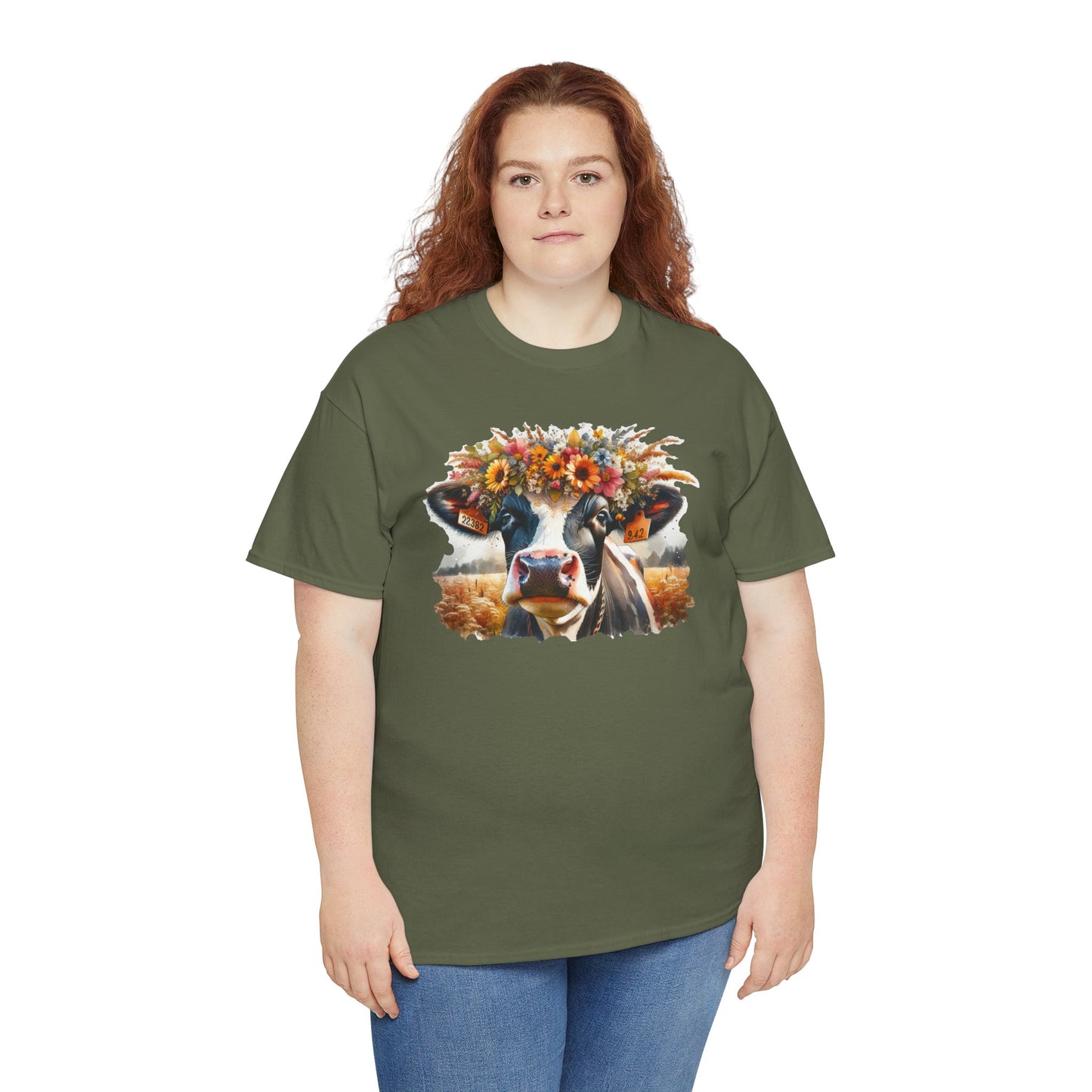 Happy Fall Y'all Cow Unisex Heavy Cotton Tee