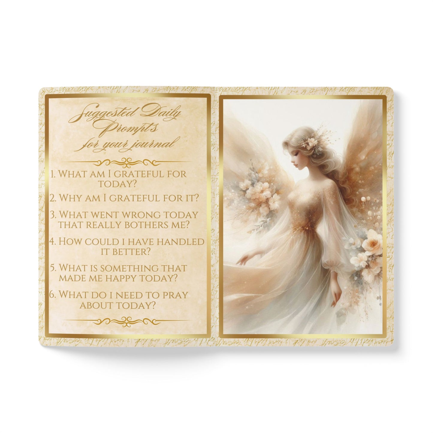 Soft Journal with Inside Prints - Golden Angels of Gratitude