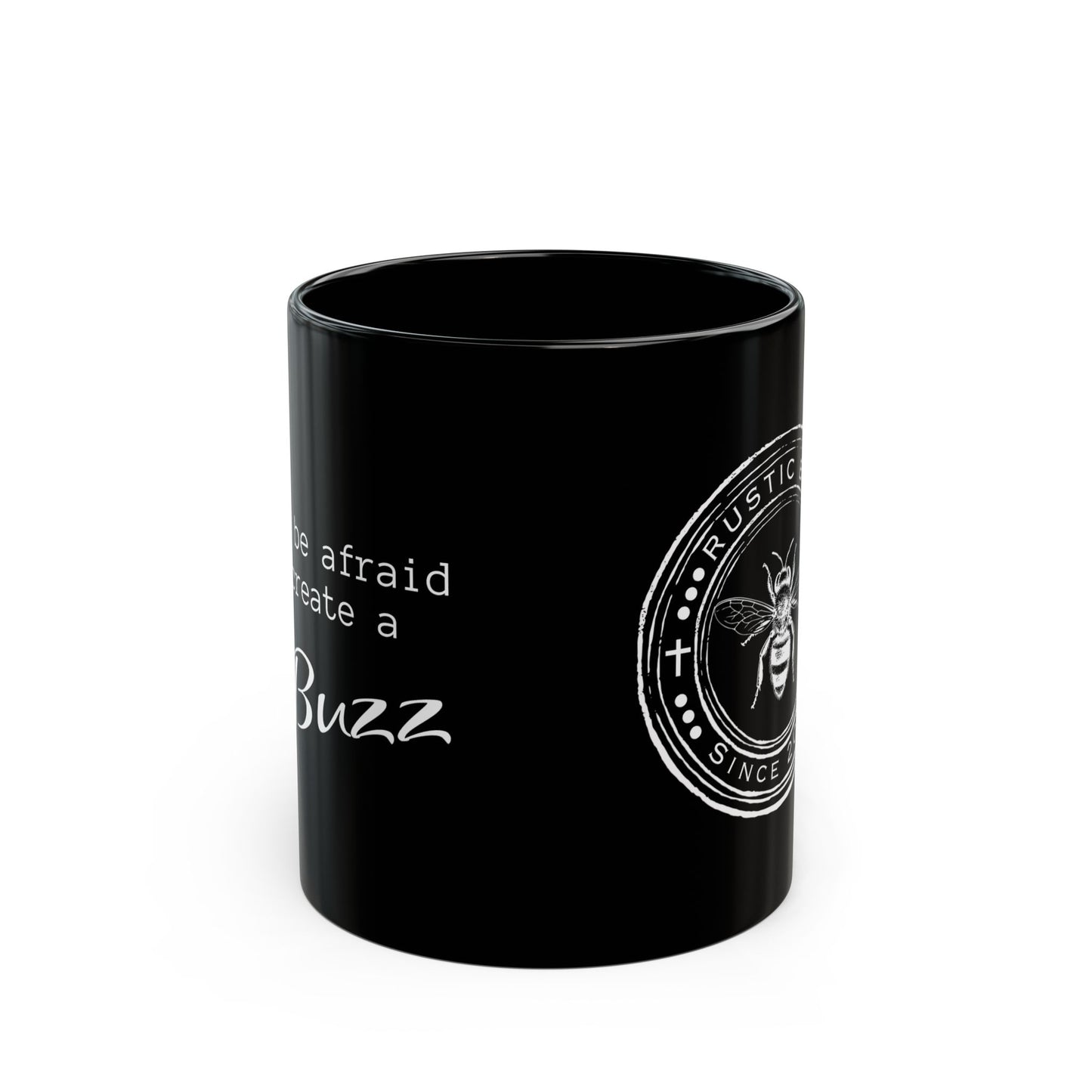 Rustic Bee Coffee Mug, Unique Bee Design, Gift for Beekeepers, Cute Kitchen Decor, Inspirational Quote Mug