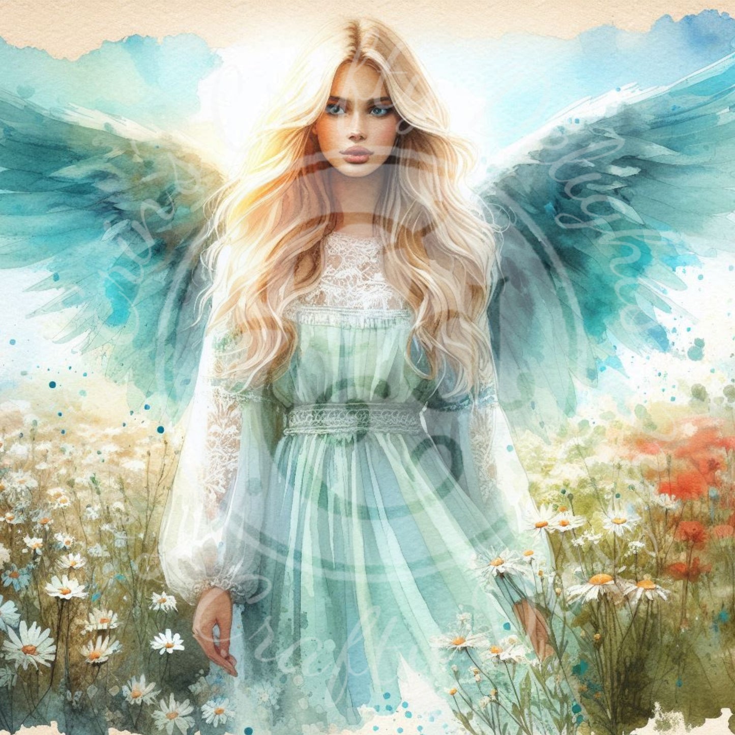 15 Sq Angel of Spring 8x8 Printable