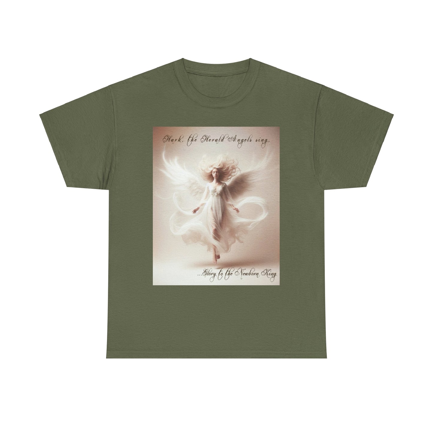 Christmas Angels We Have Heard On High Unisex Heavy Cotton Tee