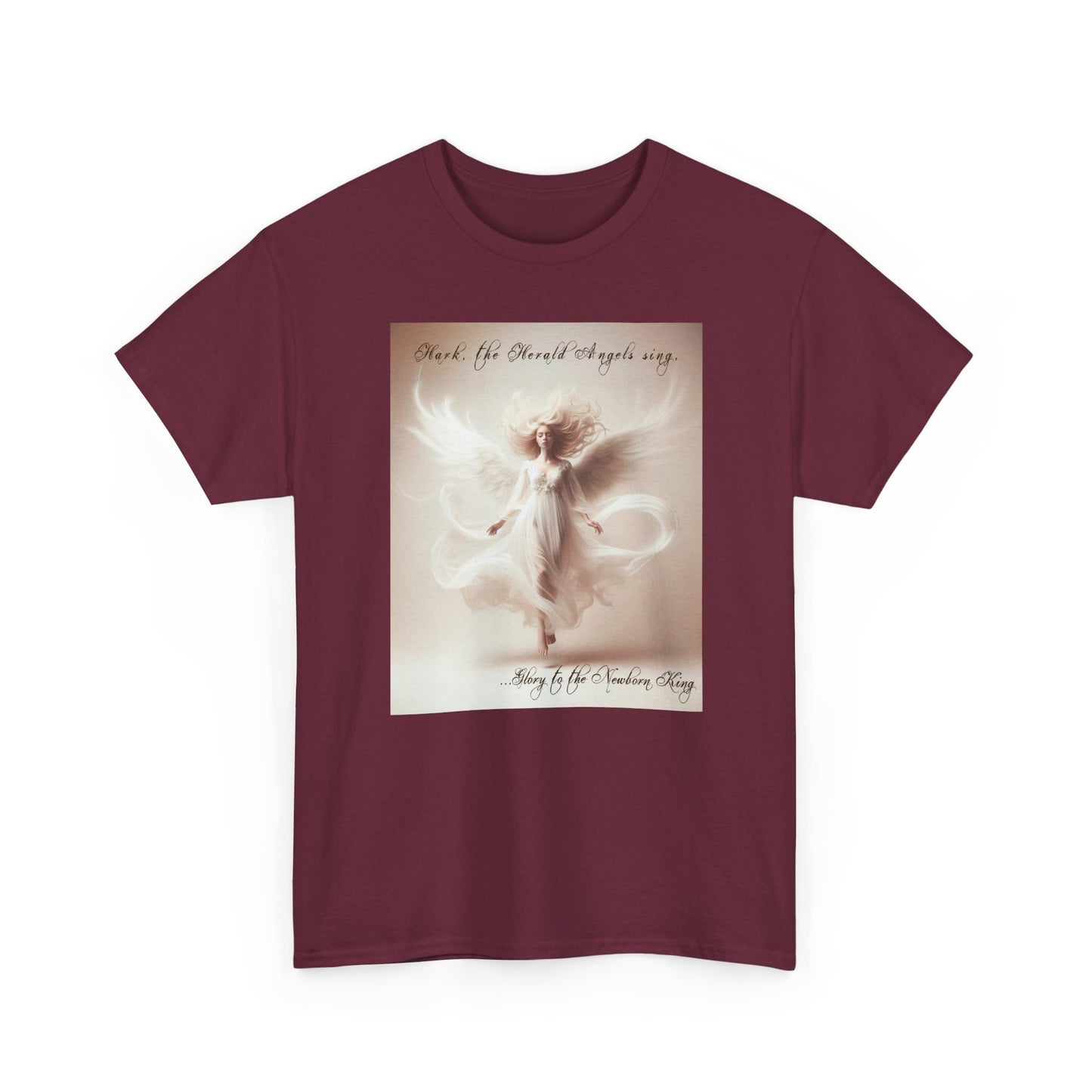 Christmas Angels We Have Heard On High Unisex Heavy Cotton Tee