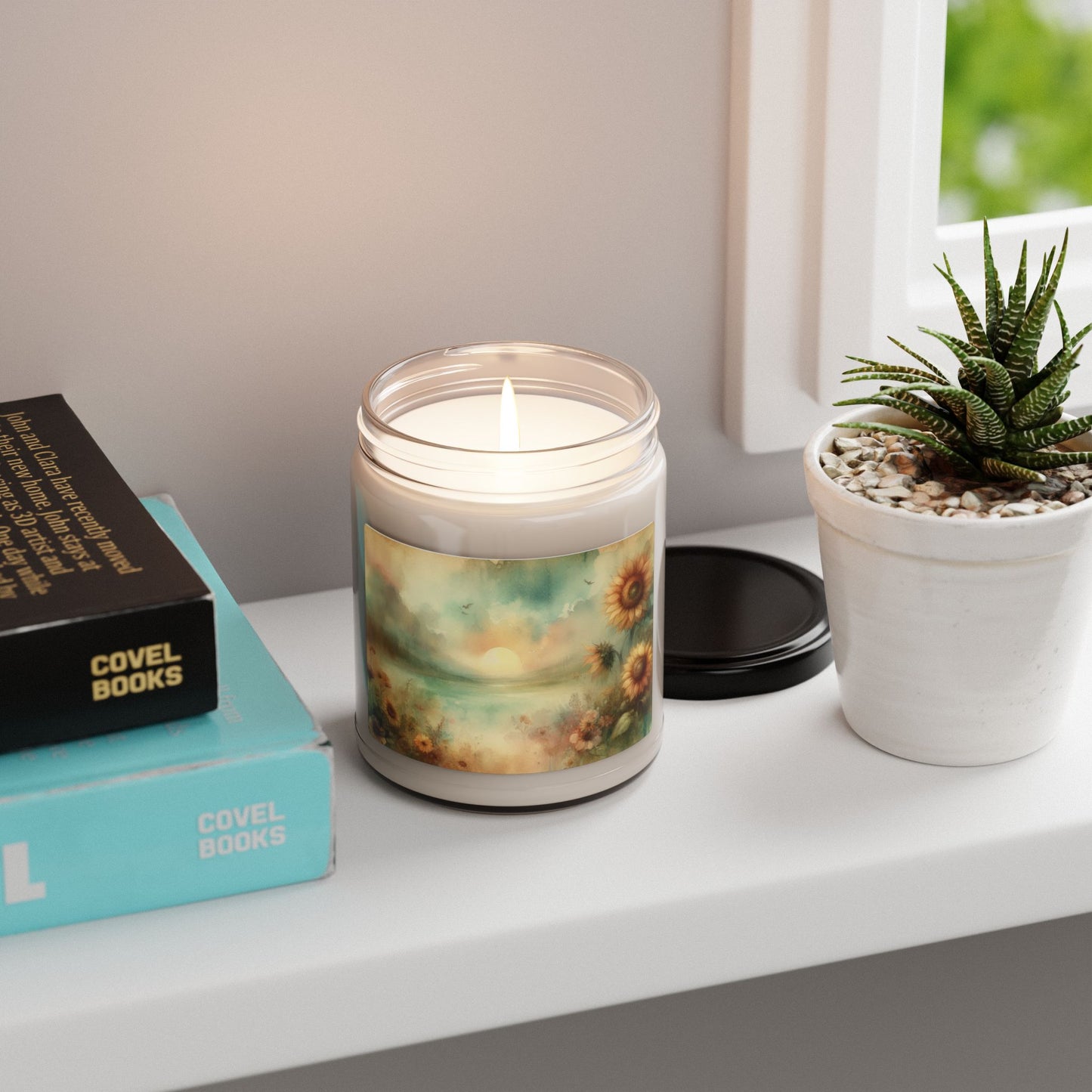 Summer Sunflowers UnScented Soy Candle, 9oz