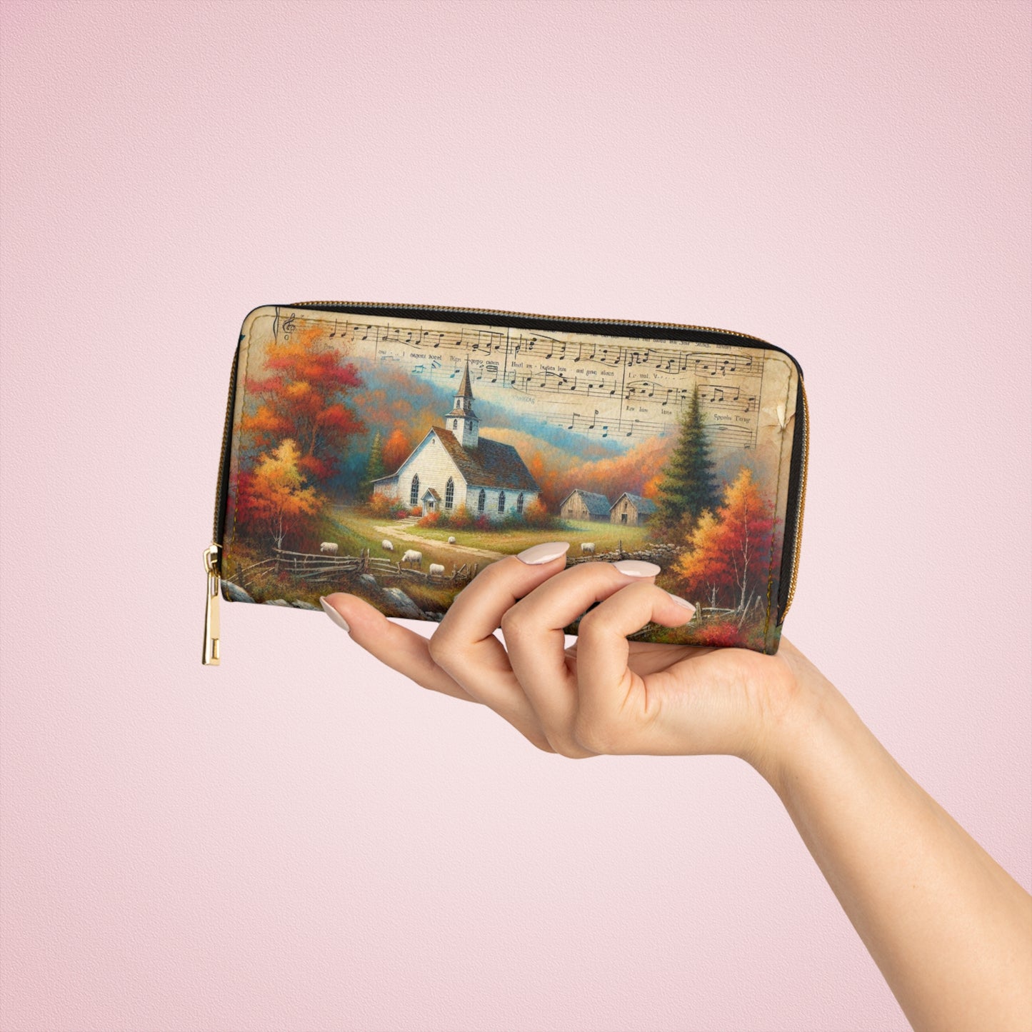 Zipper Wallet - Amazing Grace Inspirational Design