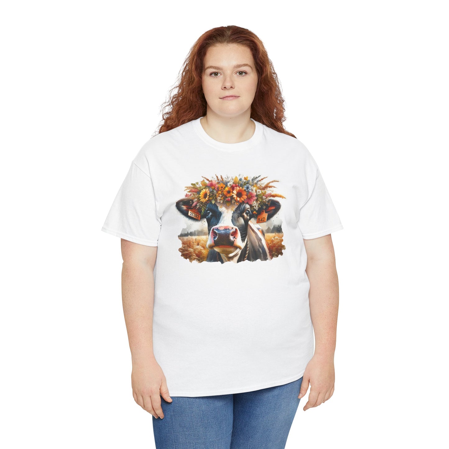 Happy Fall Y'all Cow Unisex Heavy Cotton Tee