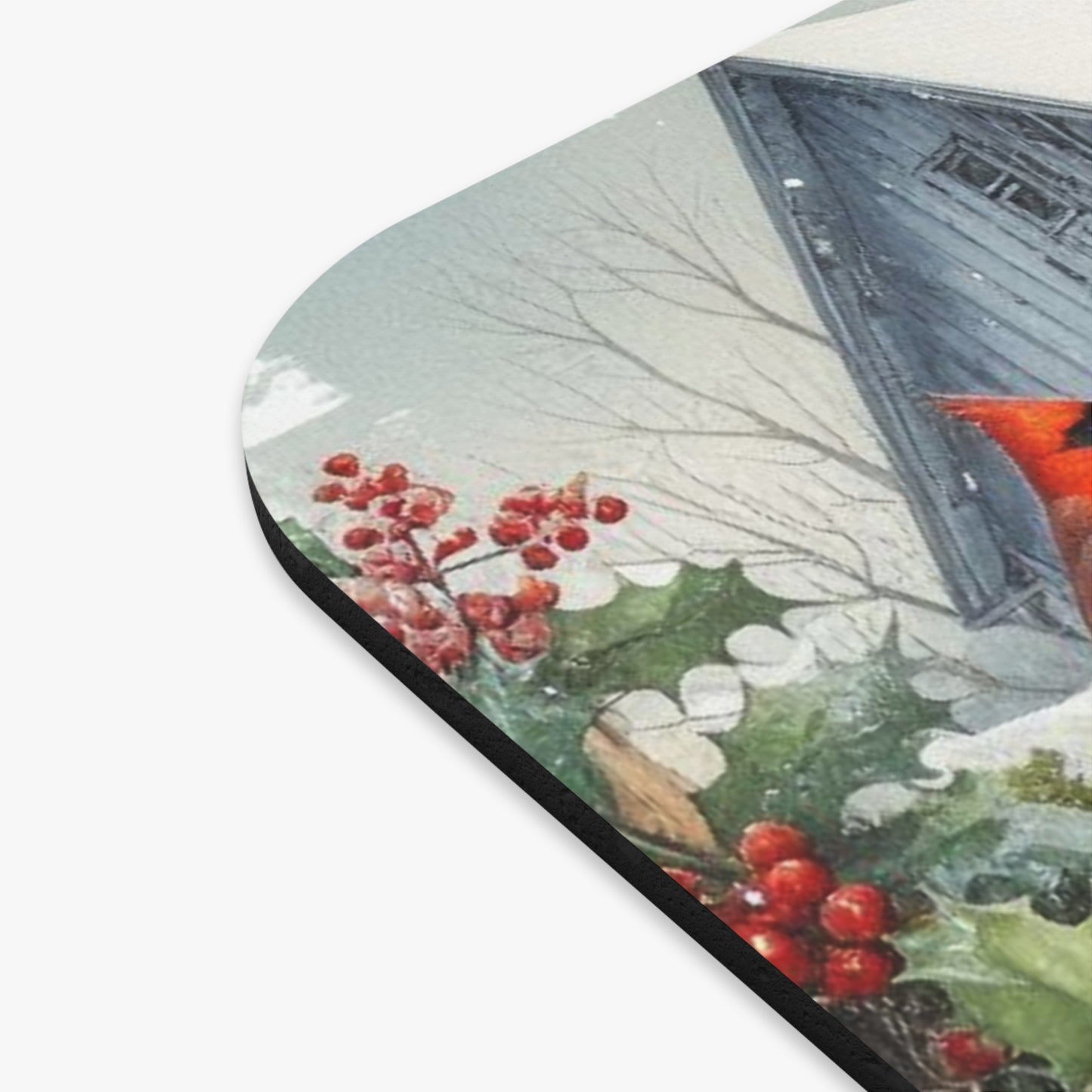 A Wintertime Red Truck Mouse Pad (Rectangle)