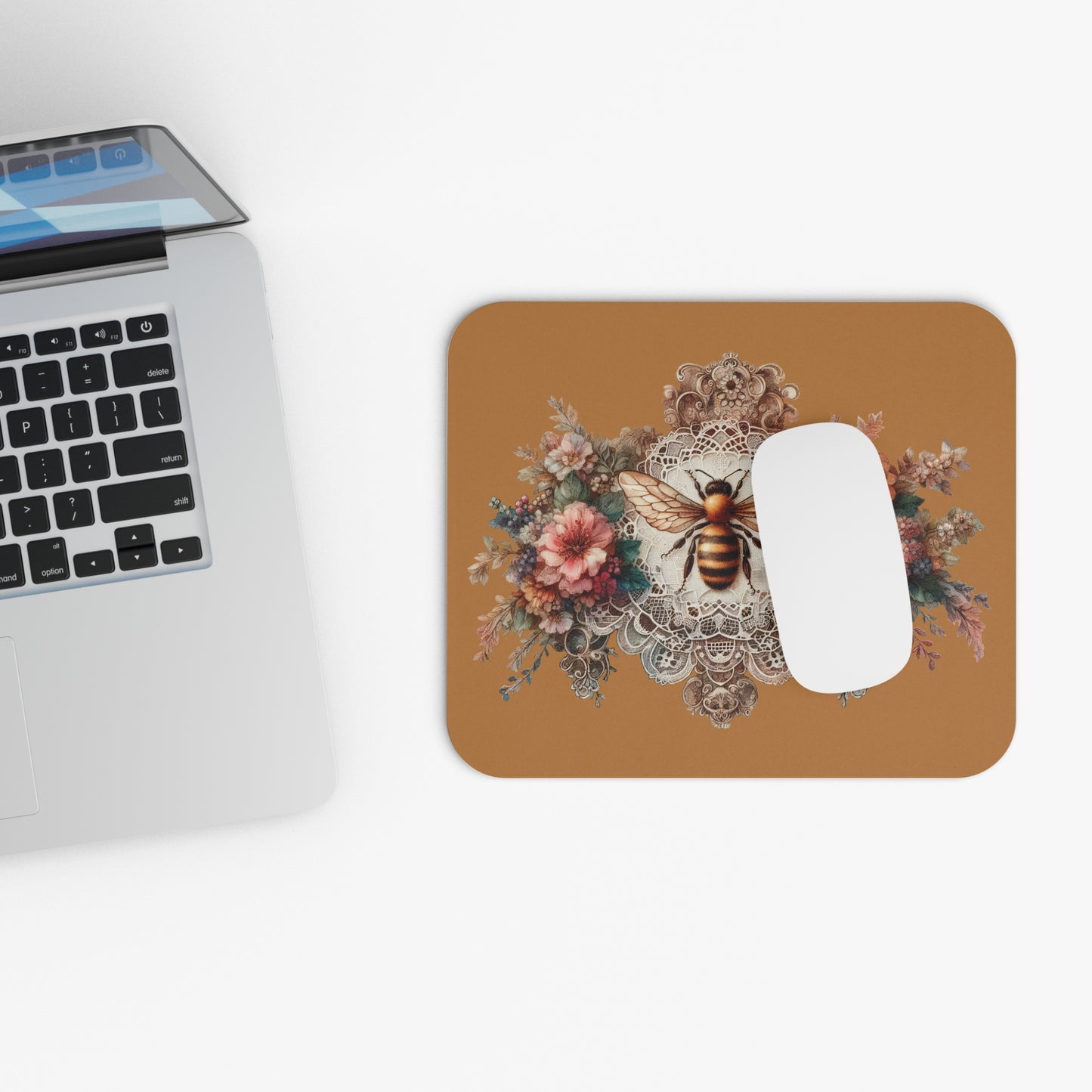Victorian Lace Bee Mouse Pad (Rectangle)