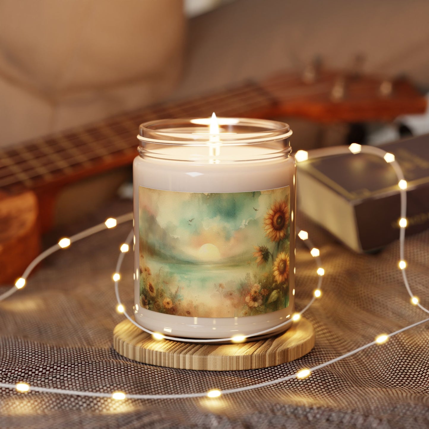 Summer Sunflowers UnScented Soy Candle, 9oz