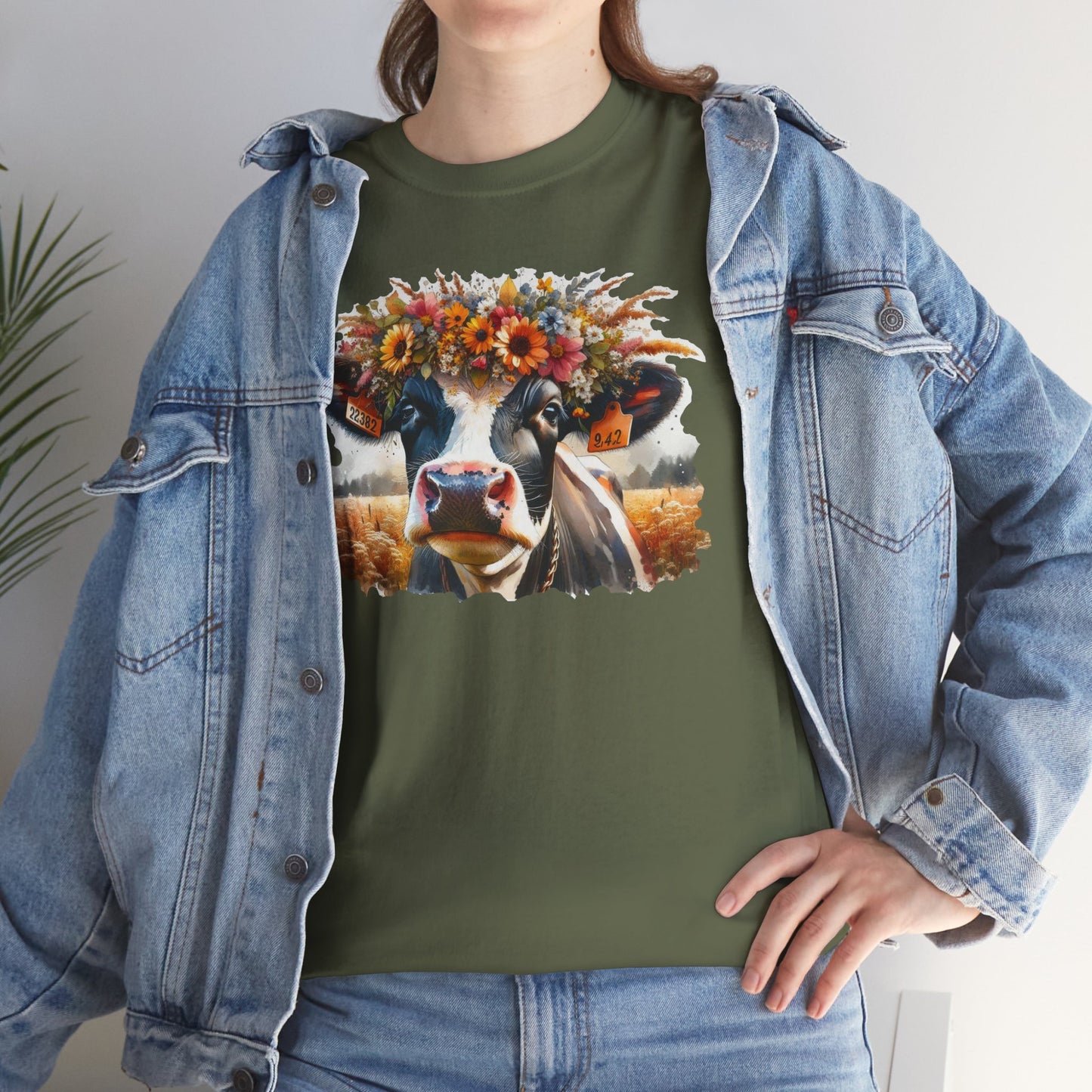 Happy Fall Y'all Cow Unisex Heavy Cotton Tee