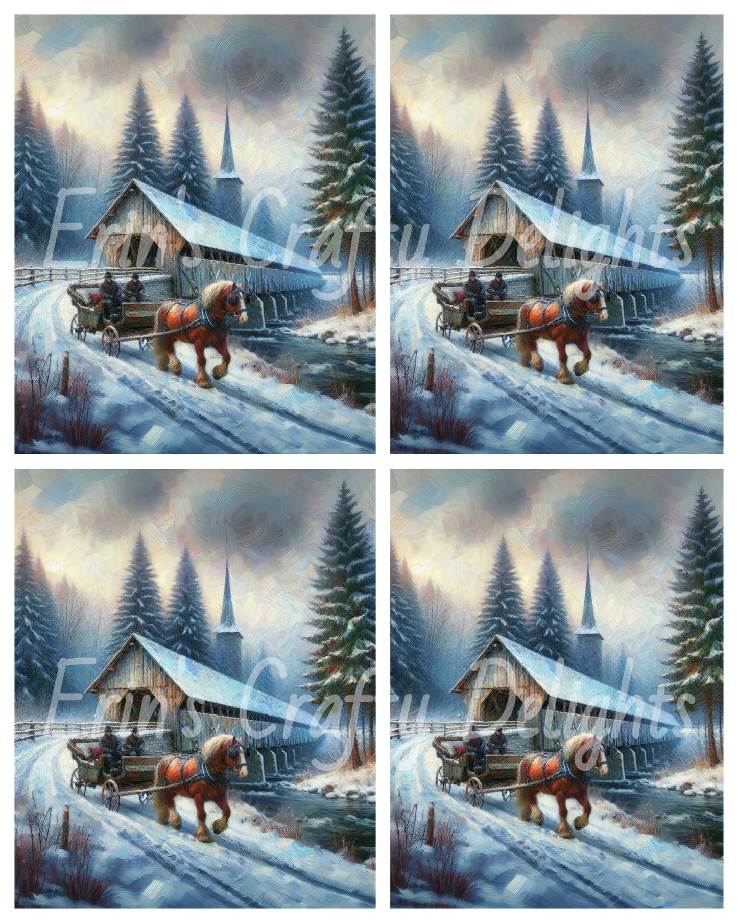 2 Covered Bridge in Winter