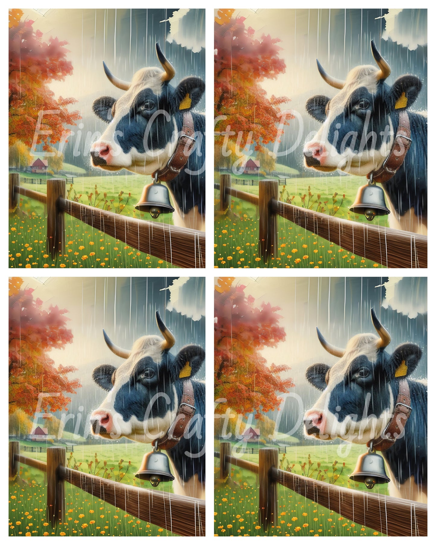 2 Fall Cow in Rain