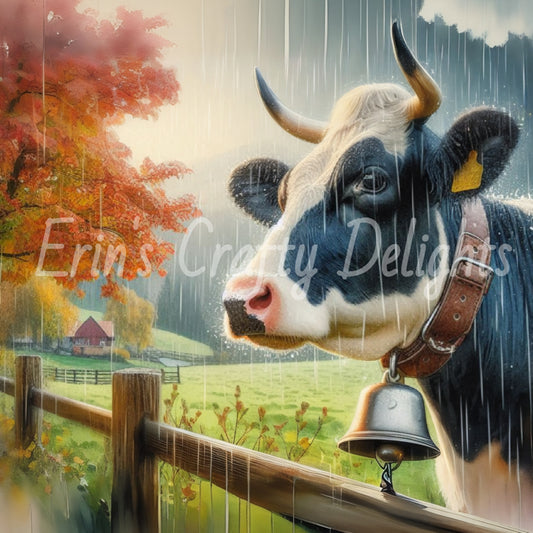 2 Fall Cow in Rain
