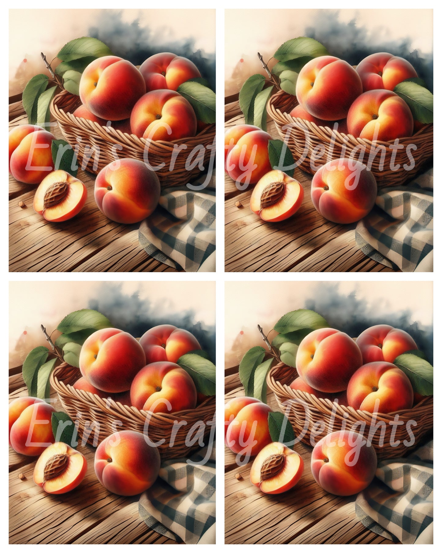 2 Rustic Peaches