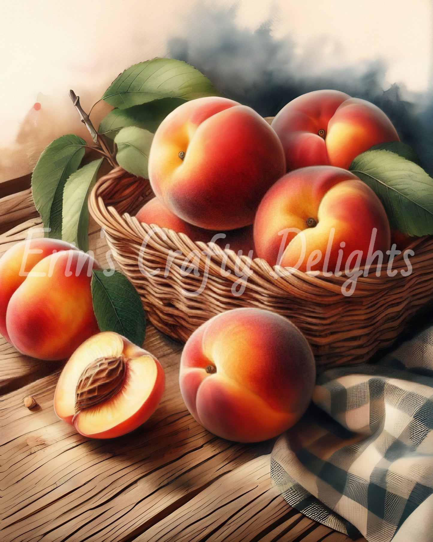 2 Rustic Peaches