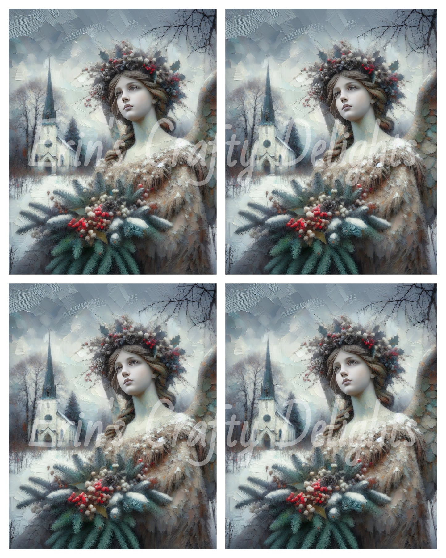 2 Stone Christmas Angel