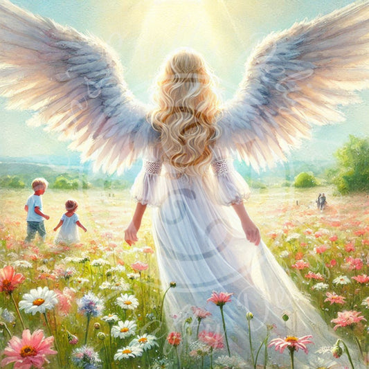 20 Sq Angels Watching Over Us 8x8 Printable