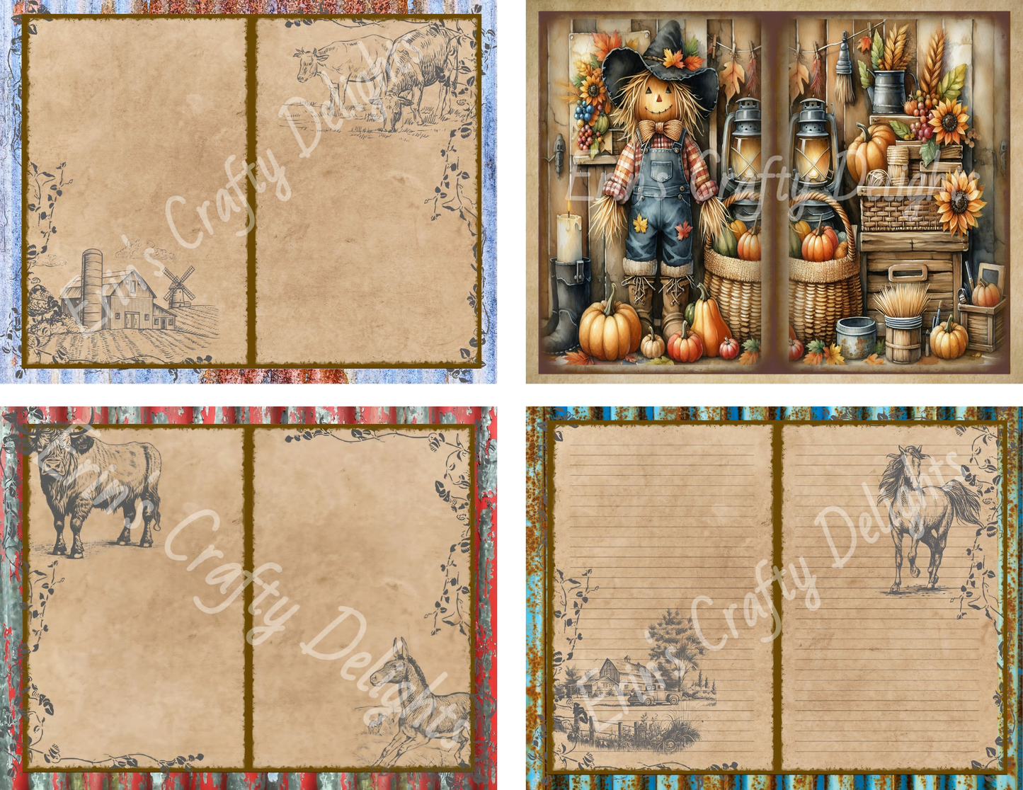 I Love Fall on the Farm Junk Journal Kit