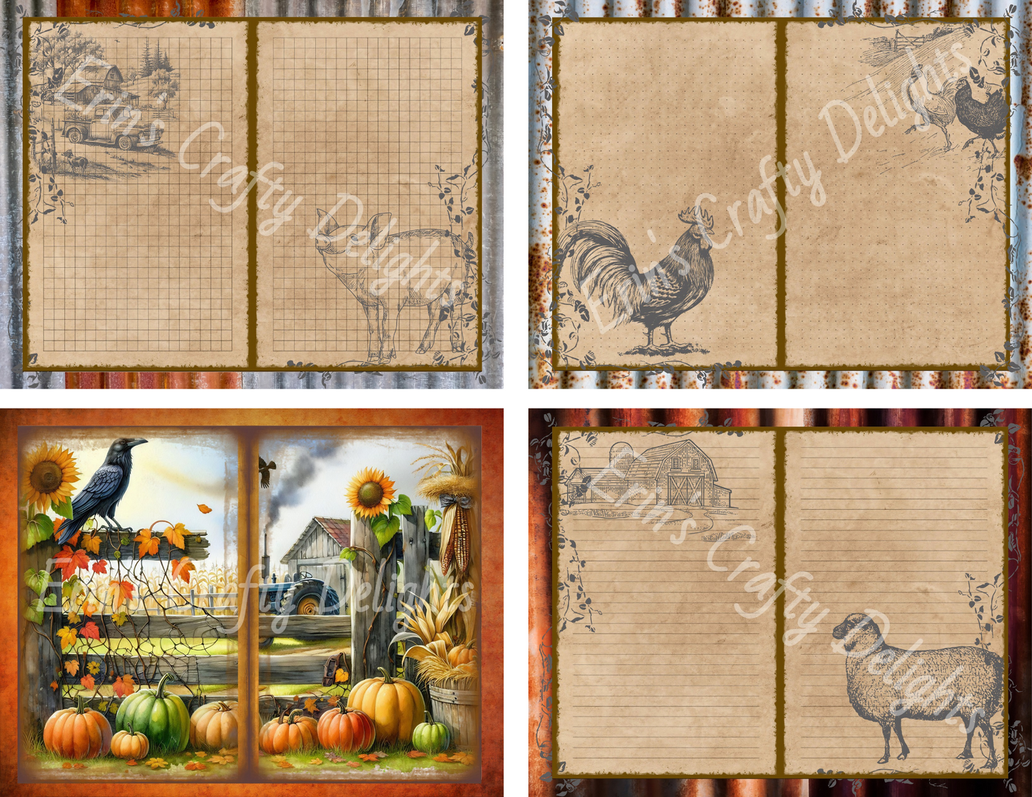I Love Fall on the Farm Junk Journal Kit