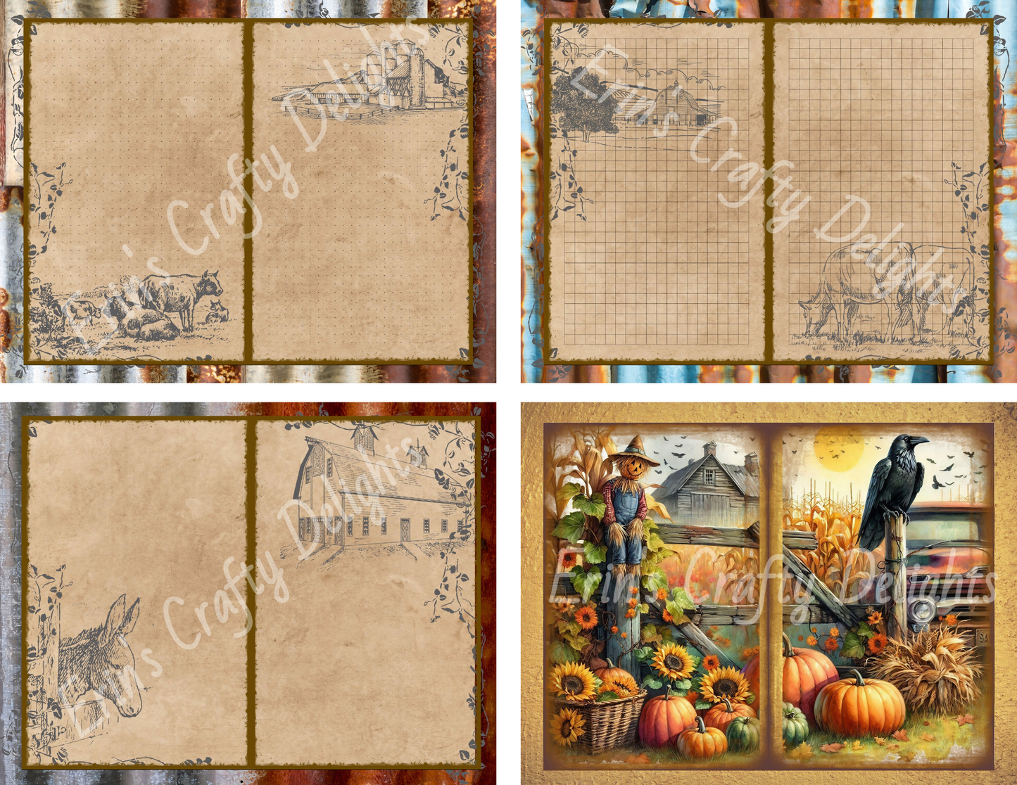 I Love Fall on the Farm Junk Journal Kit