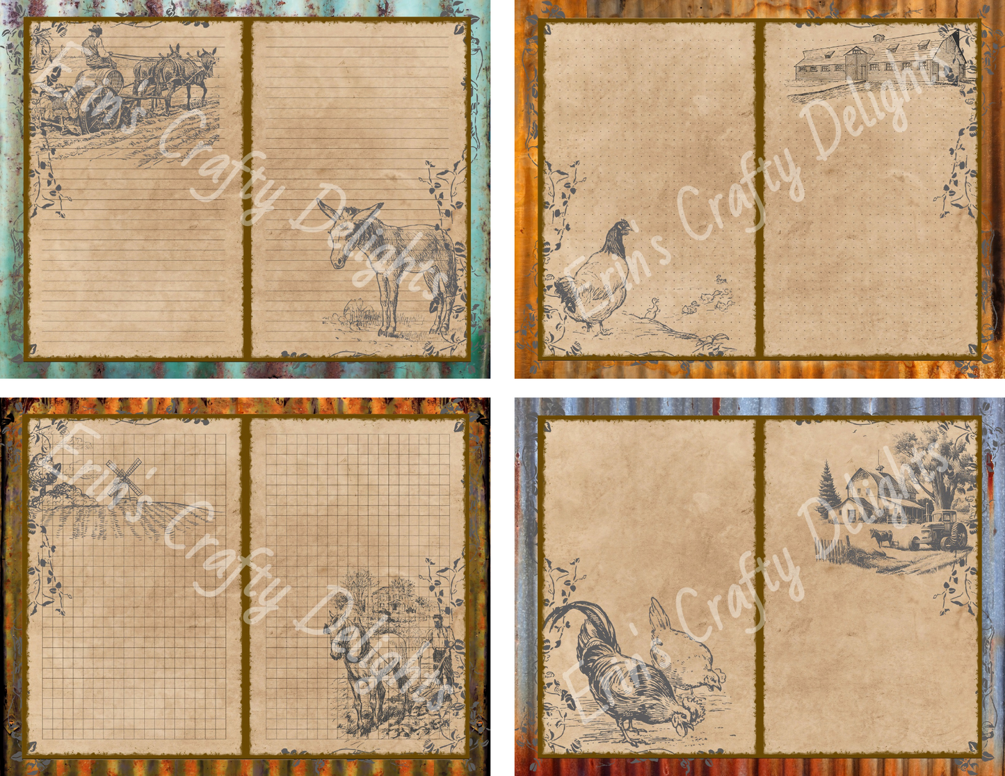 I Love Fall on the Farm Junk Journal Kit