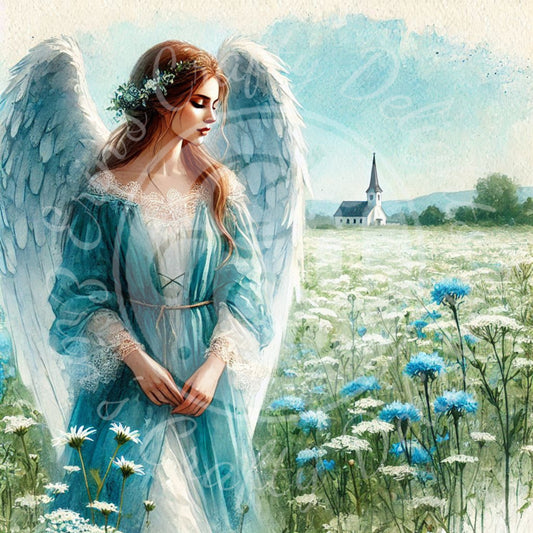 21 Sq Angel of Spring 8x8 Printable