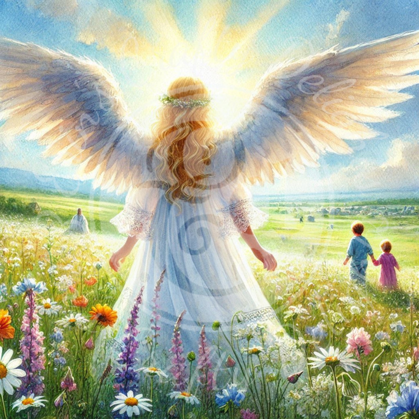 21 Sq Angels Watching Over Us 8x8 Printable