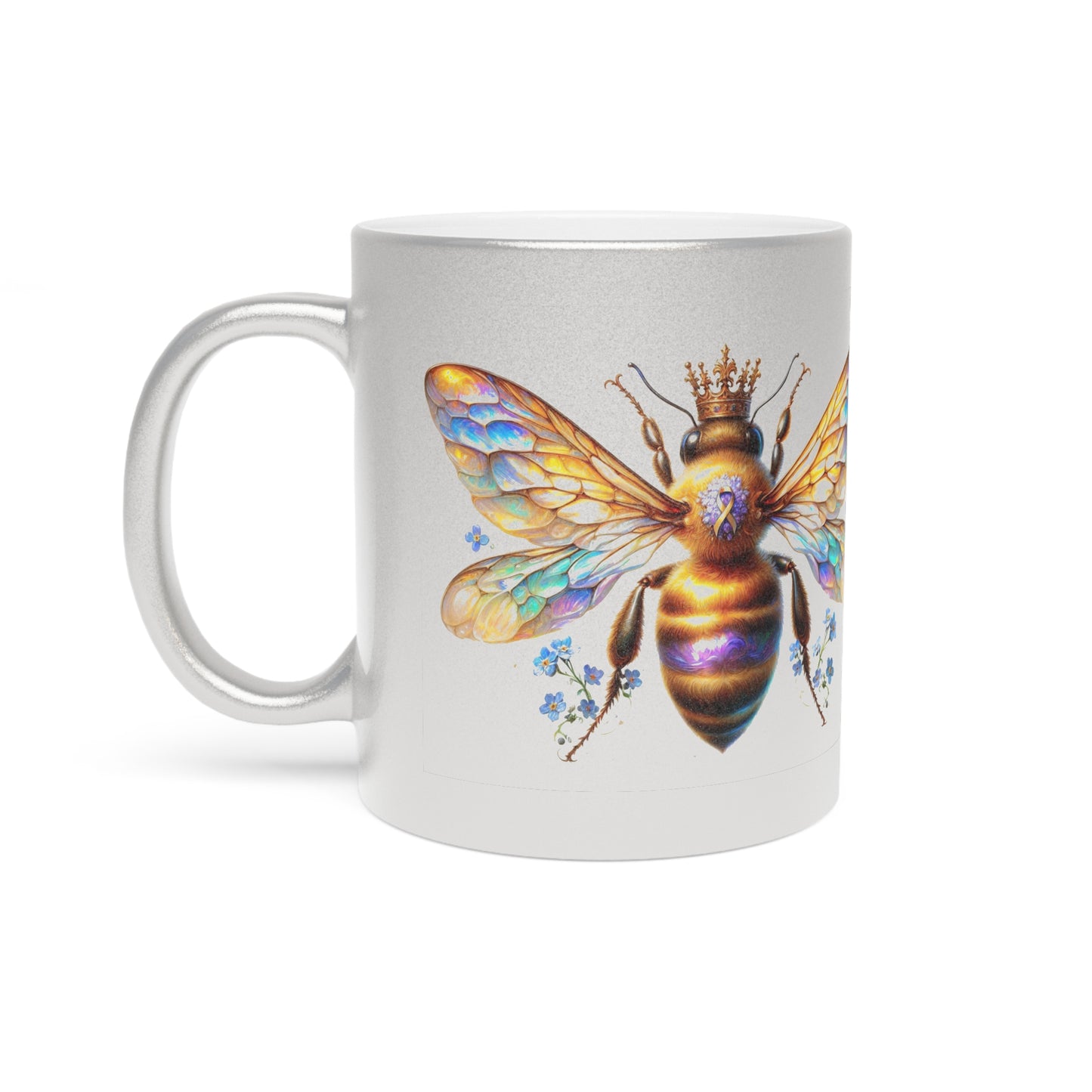 Alzheimer's Awareness Bee Metallic Mug (Silver\Gold)