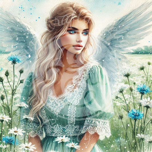 3 Sq Angel of Spring 8x8 Printable