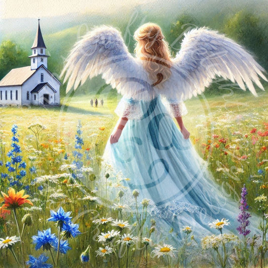 3 Sq Angels Watching Over Us 8x8 Printable