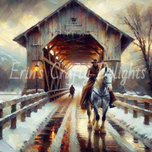 3 Covered Bridge in Winter