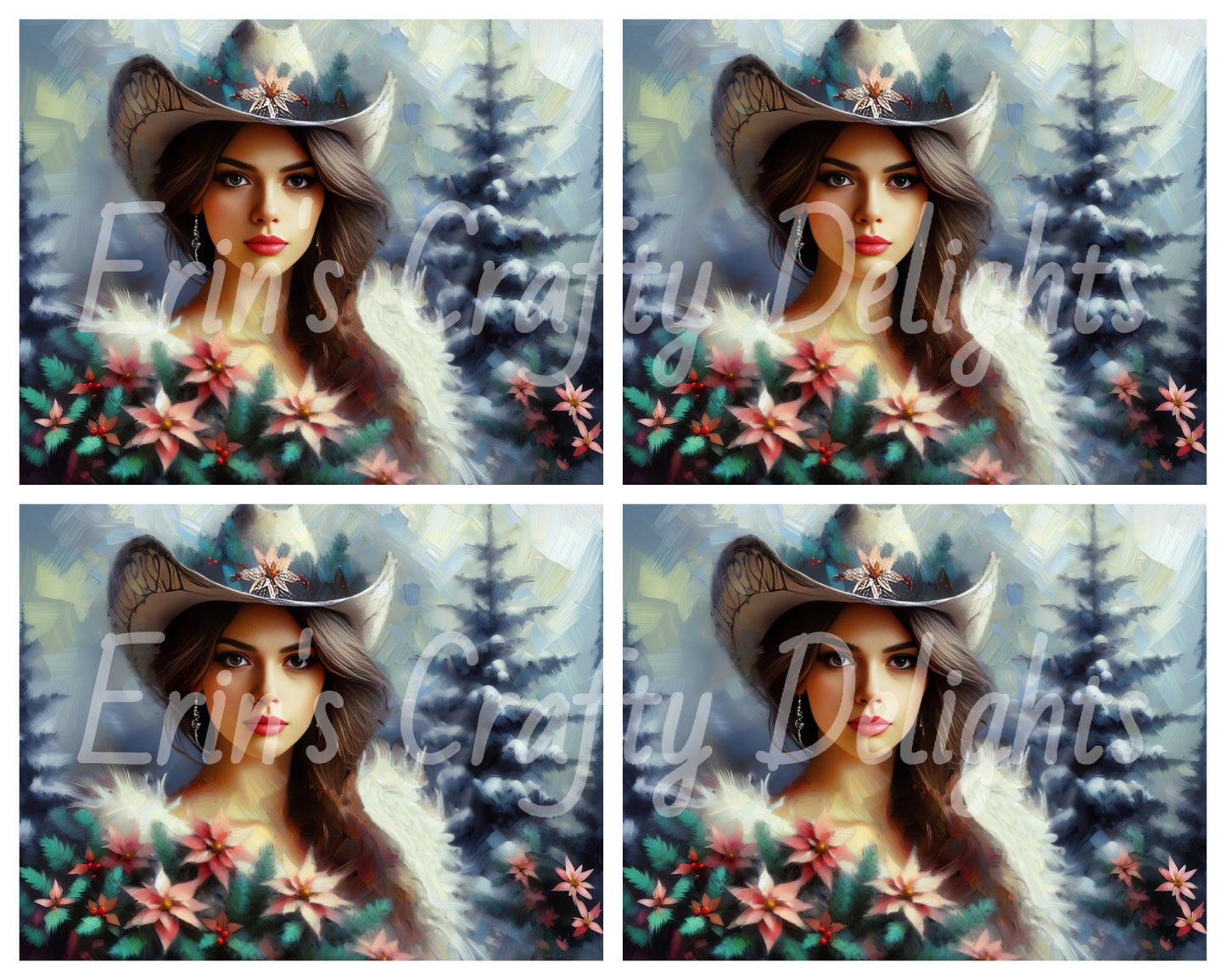 3 Cowgirl Christmas Angel