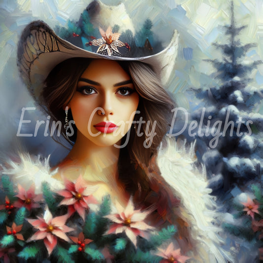 3 Cowgirl Christmas Angel