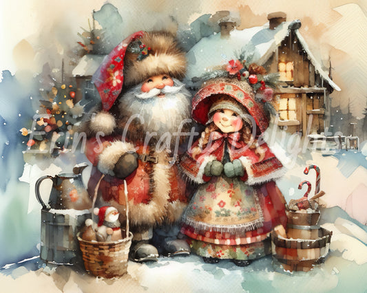 3 Cute Mr & Mrs Claus