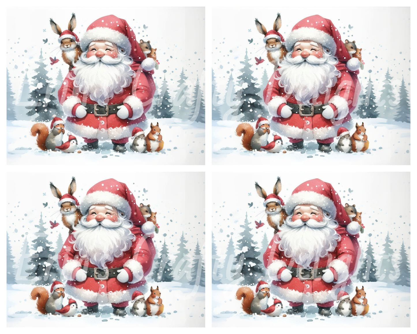 3 Cute Santa