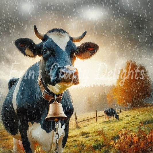 3 Fall Cow in Rain