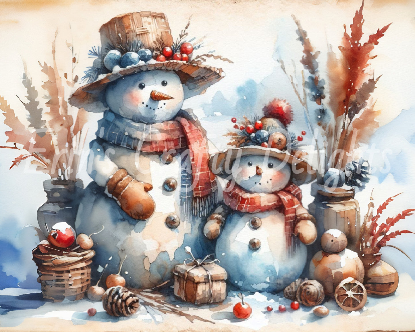 3 Rustic Snowman