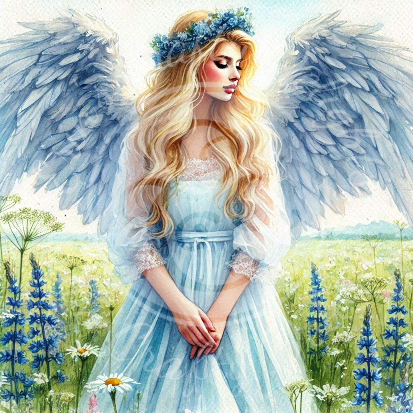 30 Sq Angel of Spring 8x8 Printable