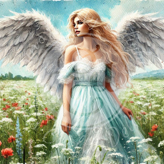 32 Sq Angel of Spring 8x8 Printable