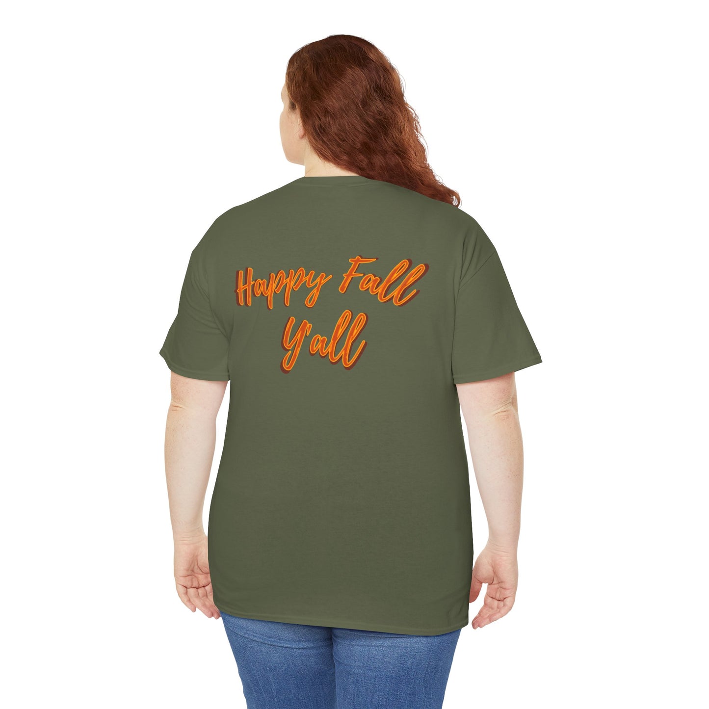 Happy Fall Y'all Cow Unisex Heavy Cotton Tee