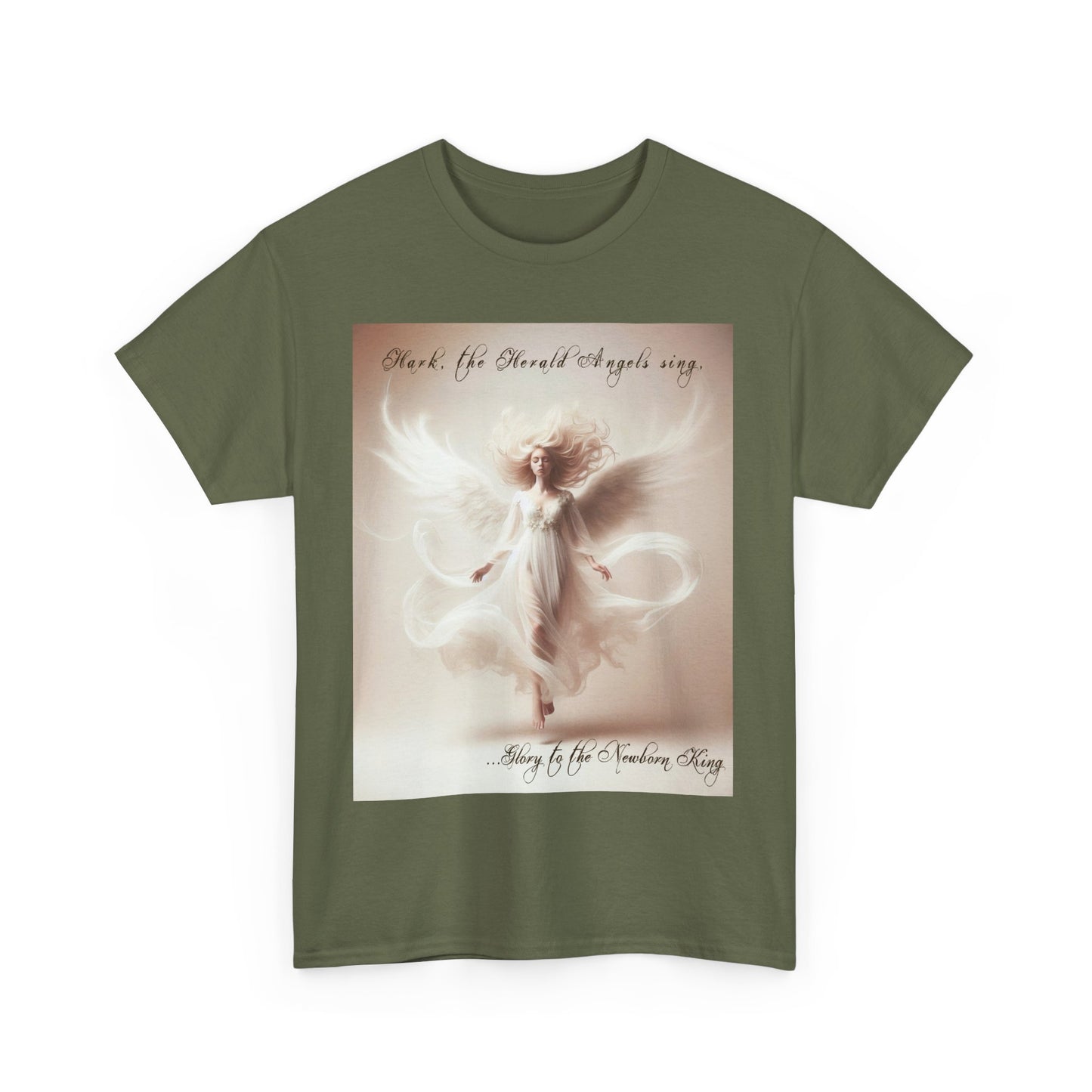 Christmas Angels We Have Heard On High Unisex Heavy Cotton Tee
