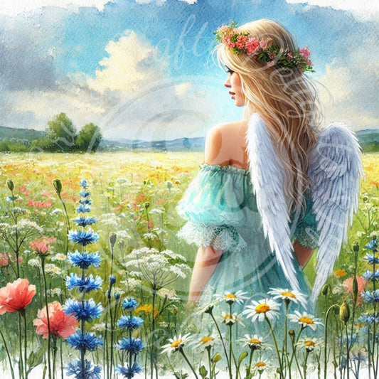 4 Sq Angel of Spring 8x8 Printable